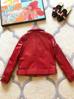 D-clothing Dior Riders Clothes Black/Red Leather Jacket Locomotive Suit