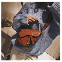 P-package Saddle Shoulder Bag for Women Fashion Small Top Handle Handbag Crossbody Handbag Purse