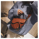 P-package Saddle Shoulder Bag for Women Fashion Small Top Handle Handbag Crossbody Handbag Purse