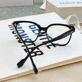 S-sunglasses New Fashion Oversized Square Black Frame Eyewear  Gentl Monster For Ata Acetate Frame Eyeglasses UV Spectacles Plain Replaceable Lens Blue Light Glasses with Myopia Frame for Men Women