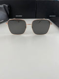 S-sunglasses Men's UV-Proof Strong Light Sunglasses For Diane Classic Silver Square Frame 99.9% UV Protected Brown Lenses for Driving Eye Glasses Reflective Lenses Big Face