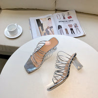 S-shoe R.E.J.I.N.A P.Y.O Polished Crisscrossed High Heel Sandal Open Toe Ankle-Strap Dress Platform Sandal