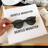 S-sunglasses 2021 Gentle New Round Frame Sunglasses For Slo With White Round Case Women Retro Glasses Female Cat Eye Women Sunglasses Female Retro Glasses