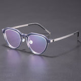 Round Glasses Light Luxury Men 1046 Denmark Titanium No Screw Korea Glasses Frames Optical Ultra-light Business Mens Glasses