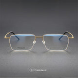 Men Glasses 5509 Denmark Titanium No Screw Glasses Frames Optical Ultra-light Business Square Men's Prescription Eyeglasses