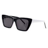 New Cat's Eye Sunglasses Female Fashion Big Frame Gradient Lens Sunglasses Retro Design Frame Trendy Color Matching Glasses