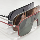 Top Quality Super Light Square Sunglasses for men and women German Screwless Luxury Sun Glasses Polarized Lens Designer Brand