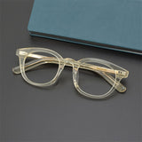 GUERRERO Retro Round Acetate Men Women Frame Glasses For Men and Women  myopia  prescription Glasses Frame