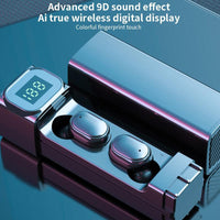 E-electronic BQC-01 TWS BT5.1 Bluetooth Earphones Touch Control Wireless Headphones with Charging Case Headsets 9D HiFi Stereo Bluetooth Earbuds for Mobile Phone Sport Earphone Earbuds