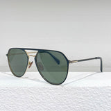 DB 7095/S Pure Titanium Original Sunglasses Oval Double Bridge Men Fashion Stylish Eyeglasses with Case Women Solar Glasses