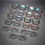 Reading Glasses Denmark Linde 6541 Titanium No Screw Glasses Frames Optical Ultra-light Business Round Prescription Diopter