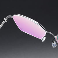 Denmark Linde 9624 Titanium No Screw Korea Square Glasses Frames Optical Ultra-light Business Prescription Glasses