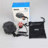 E-electronic Xinpu BOYA BY-MM1/BY-MM1+ Camera Video Record Microphone Youtube Vlogging Facebook Livestream Mic for iPhone iPad HuaWei Smartphone DJI Osmo Mobile 2,for ZHIYUN Smooth 4(BY-MM1)