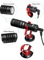 E-electronic Xinpu BOYA BY-MM1/BY-MM1+ Camera Video Record Microphone Youtube Vlogging Facebook Livestream Mic for iPhone iPad HuaWei Smartphone DJI Osmo Mobile 2,for ZHIYUN Smooth 4(BY-MM1)