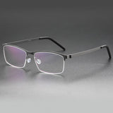 High quality 7046 Denmark Titanium No Screw Korea Glasses Frames Optical Ultra-light Business Square Glasses Frames