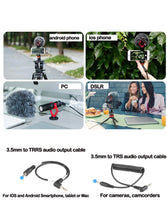 E-electronic Xinpu BOYA BY-MM1/BY-MM1+ Camera Video Record Microphone Youtube Vlogging Facebook Livestream Mic for iPhone iPad HuaWei Smartphone DJI Osmo Mobile 2,for ZHIYUN Smooth 4(BY-MM1)