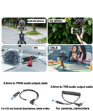 E-electronic Xinpu BOYA BY-MM1/BY-MM1+ Camera Video Record Microphone Youtube Vlogging Facebook Livestream Mic for iPhone iPad HuaWei Smartphone DJI Osmo Mobile 2,for ZHIYUN Smooth 4(BY-MM1)