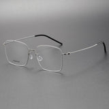 Hadnmade Men Square Glasses Frame 5535 Denmark Brand High Quality Titanium No Screw Glasses Frames Optical Ultra-light Business