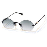Retro Sunglasses Women Brand Designer Fashion Rimless Gradient Sun Glasses Shades Lens Ladies Frameless Eyeglasses