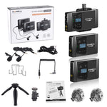 E-electronic XINPU COMICA CVM-WS60 Combo 1-Trigger-2 Dual Transmitter and one Receiver Flexible Mini Wireless Microphone Universal for Camera