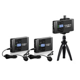 E-electronic XINPU COMICA CVM-WS60 Combo 1-Trigger-2 Dual Transmitter and one Receiver Flexible Mini Wireless Microphone Universal for Camera