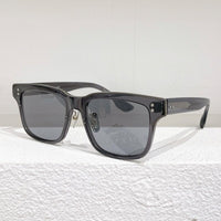 D407 Original Thickened Acetate Sunglasses Square Black Gradient Designer Brand Eyeglasses Tortoise Handamde High Quality Glass