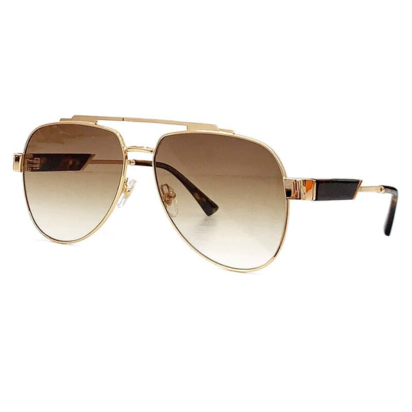 Pilot Sunglasses Female Classic Designer Metal Frame Gradient Mirror High-End Sunglasses Female Summer Must-Have Items