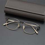 D7216 Handmade Titanium Acetate Optical Eyeglasses Frame  For Men and Women Fashion Retro Myopia Glasses Glasses