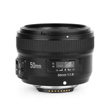 E-electronic YONGNUO YN 50mm YN50mm F1.8 Large Aperture Auto Focus Lens For Nikon D800 D300 D700 D3200 D3300 D5100 D5200 D5300 DSLR Camera For Canon Rebel T6 EOS 700D 750D 800D 5D Mark II IV 10D 1300D