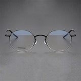 Denmark Titanium Screwless Korea Glasses Frames Optical Ultra-light Business Round Prescription Diopter Titanium Eyeglasses Men