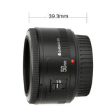 E-electronic YONGNUO YN 50mm YN50mm F1.8 Large Aperture Auto Focus Lens For Nikon D800 D300 D700 D3200 D3300 D5100 D5200 D5300 DSLR Camera For Canon Rebel T6 EOS 700D 750D 800D 5D Mark II IV 10D 1300D