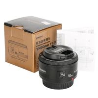 E-electronic YONGNUO YN 50mm YN50mm F1.8 Large Aperture Auto Focus Lens For Nikon D800 D300 D700 D3200 D3300 D5100 D5200 D5300 DSLR Camera For Canon Rebel T6 EOS 700D 750D 800D 5D Mark II IV 10D 1300D