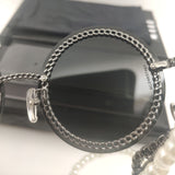 Sale Small Round Gold Chain Sunglasses For Women Brand Designer Fashion Gold Metal Girl Ladies For Rimless Sun Glasses UV400