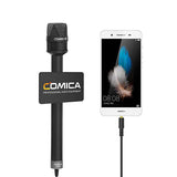 E-electronic XINPU COMICA HRM-S Handheld Interview Microphone for Smartphone 3.5mm TRRS Plug Cardioid Condenser Mic