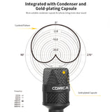 E-electronic XINPU COMICA HRM-S Handheld Interview Microphone for Smartphone 3.5mm TRRS Plug Cardioid Condenser Mic