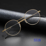 Men Glasses Frame 5518 Denmark Titanium No Screw Korea Optical Ultra-light Business Round Prescription Diopter For Reading