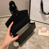 M-Handbag GUCCI 20cm Ladies Vintage Printing Wide Shoulder Strap Messenger Bag Small Square Bag