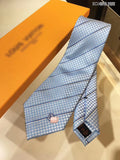 A-accessories Louis Vuitton Men's Silk Tie and Pocket Square Woven Formal Tie Cufflink Set Solid Neckties