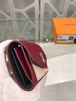 A-accessories NO.M62948 8.5-12.0-1.5cm Louis Vuitton Women's Short Purse Leather Medium Wallet Bifold Card Coin Holder Small Purses Buckle Zipper