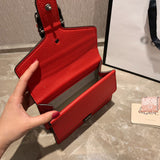 M-Handbag GUCCI 20cm Ladies Vintage Printing Wide Shoulder Strap Messenger Bag Small Square Bag