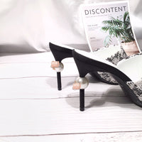 S-shoe Women's Chunky Thick Slippers-Summer Sandals Peep Toe Slip On Casual Shoes