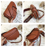 L-package Saddle Shoulder Bag for Women Fashion Small Top Handle Handbag Crossbody Handbag Purse