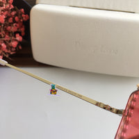 S-sunglasses JINNNN X PERCY LAU BAMBI SUNGLASS FEATURING A METALLIC BRIDGE AND NYLON LENSE