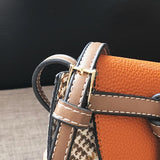 L-package 18-13-5cm Women Crossbody Satchel Bag Small Saddle Purse and Tote Shoulder Handbags