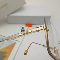 S-sunglasses t.h.e w.i.z & t.h.e o.w.n.e.r Oversized Square Gradient Mirror lens Rimless Sunglasses