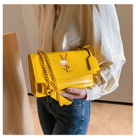 L-package 22-14-10cm Women Purse Clutch Small Crossbody Shoulder Bag with Chain Strap