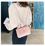 L-package 22-14-10cm Women Purse Clutch Small Crossbody Shoulder Bag with Chain Strap