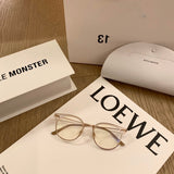 S-sunglasses 2021 Gentle Anti Radiation Glasses For Alio With White Round Case Retro Round Glasses Frame Anti Blue Light Eyeglasses Round Oversized Antiradition Replaceable Lens in Full Metal Frame Computer Eyewear for Women and Men