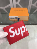 A-accessories Supreme NO.M60332 11.5-9cm Wallets for Women Women Small Wallet Lady Short Wallet Bifold Leather Multi-purpose Wallet with ID Window
