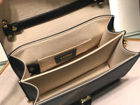 H-bag Fendi KAN I SMALL Black leather mini-bag 19cm